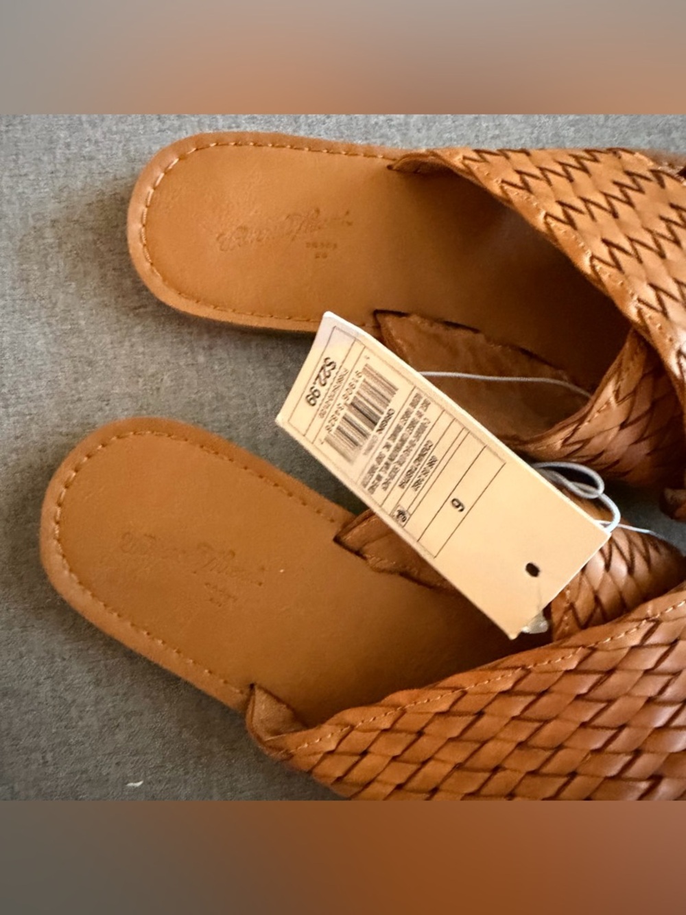 Universal Thread Woven Slide Sandals in Tan - Picture 2 of 4